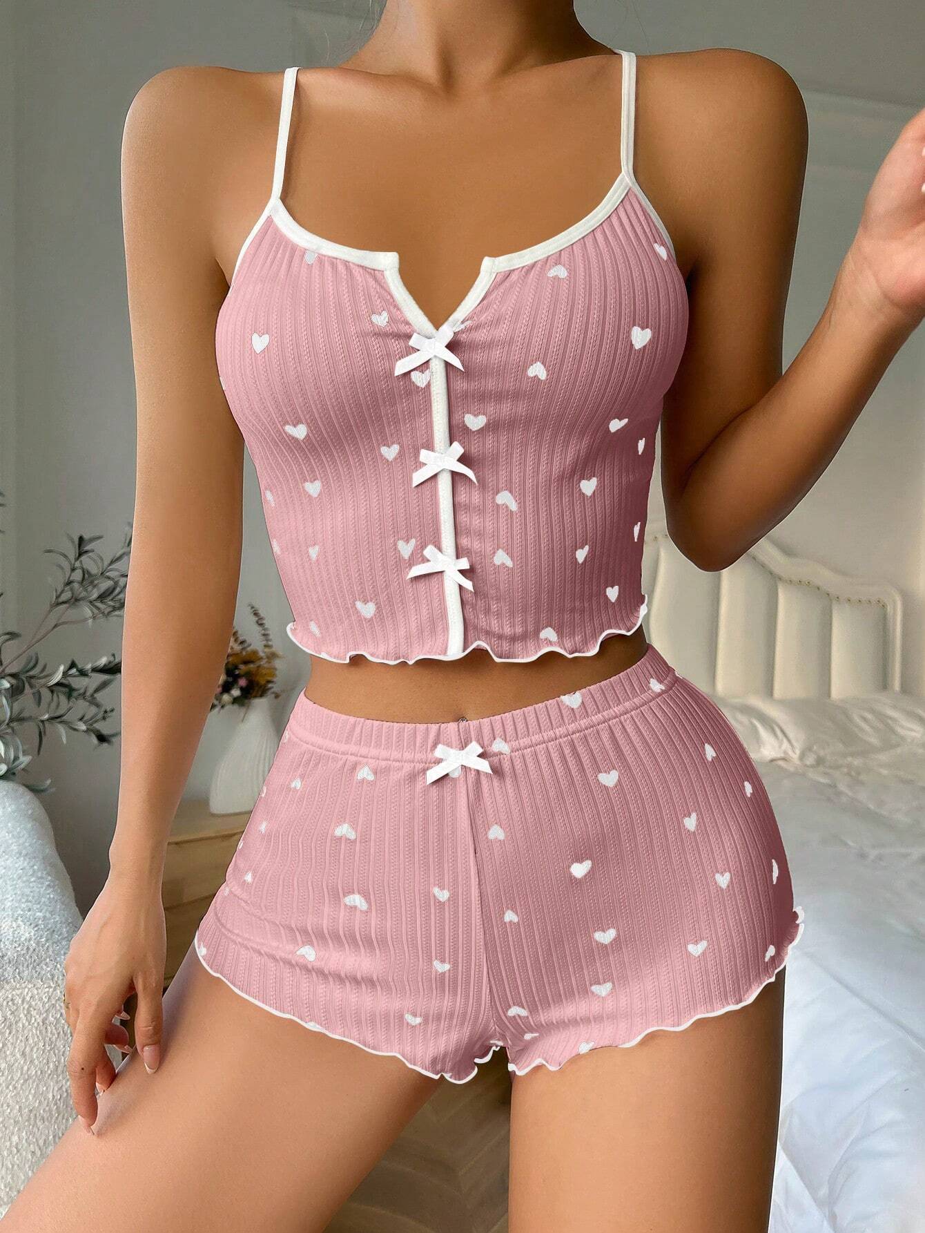 Heart Crush Ribbed Lounge Set